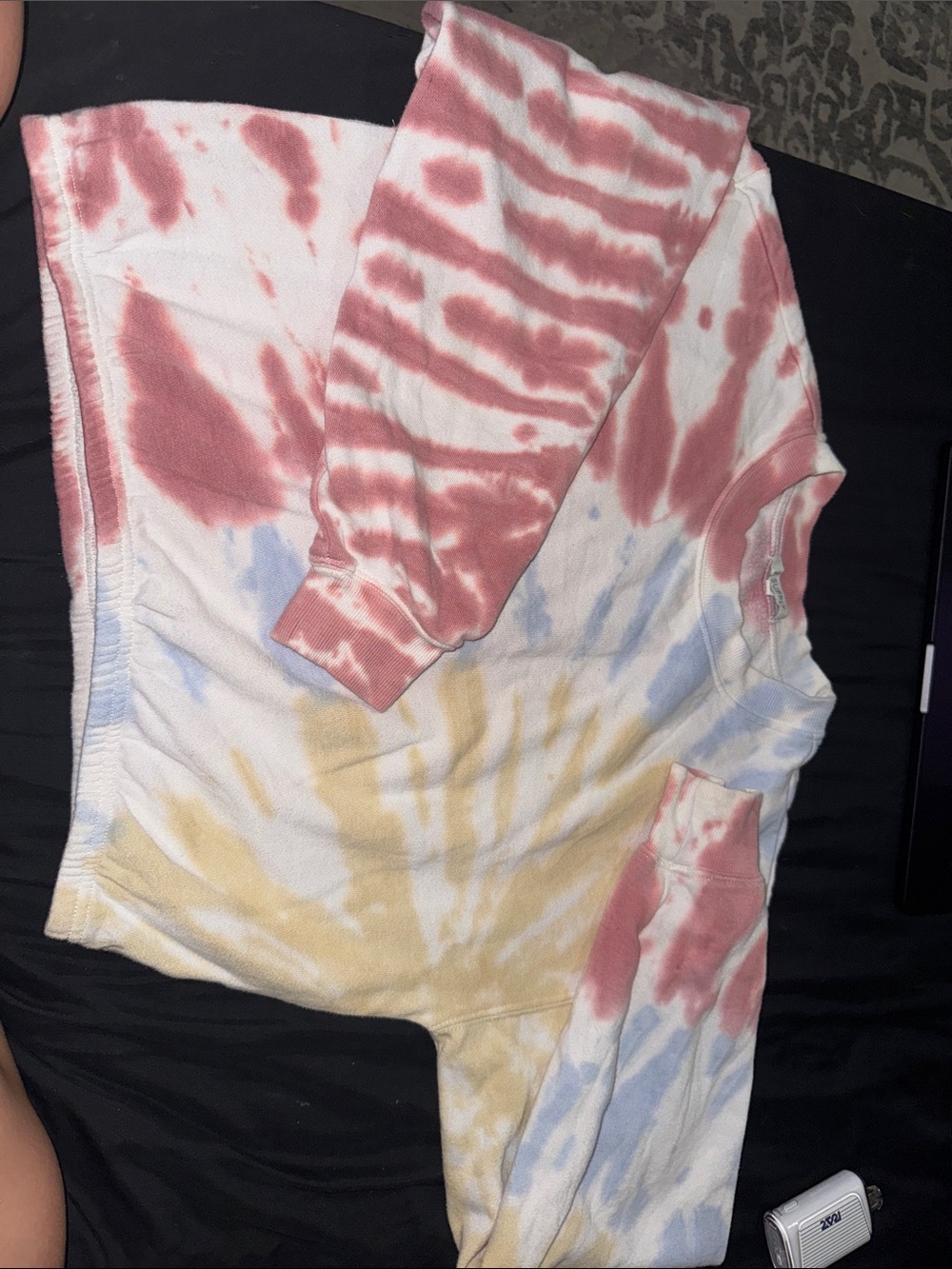 Z Supply Pink, Blue & White Tie-Dye Pullover
